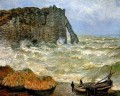 Etretat Mar agitado Claude Monet